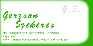 gerzson szekeres business card